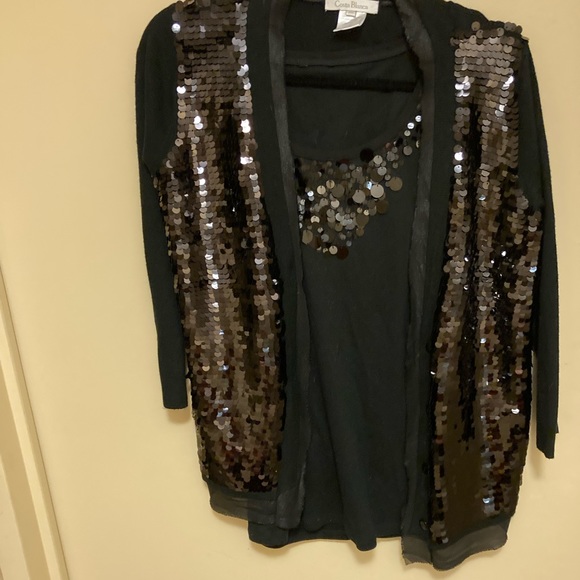Costa Blanca sequined long sleeve cardigan with matching tank top Medium NWOT🌟 - Picture 10 of 10